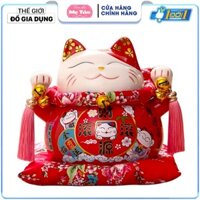 Mèo thần tài có ống heo may mắn - Hoa chuông phúc lộc viên mãn (APS)