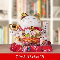 Mèo Thần Tài Hoa Đoá Tài Phú Nguyên Bảo (7inch) – TT20107