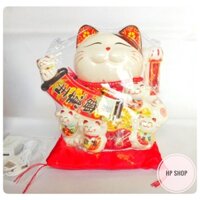 Mèo Thần Tài May Mắn 2022 dành cho Bạn - Maneki Neko từ Nhật Bản chỉ 399k, đặt ở Bàn làm việc, phòng khách, cửa hàng.