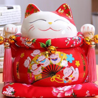 Mèo Thần Tài May Mắn Ngũ Phúc Lâm Môn 18cm