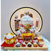 Mèo Thần Tài May Mắn Nhật Bản Manki Neko Ngoắc Khách Tặng Khai Trương, Tân Gia