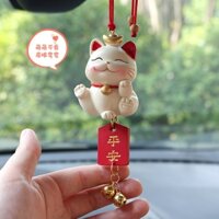 Mèo Thần Tài May Mắn treo Gương ô tô
