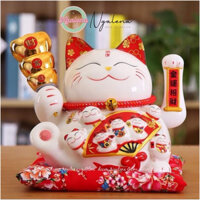 Mèo Thần tài, mèo may mắn neki maneko Phúc Lộc xiên vàng