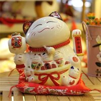 Mèo thần tài Ngũ phúc lâm môn cầm búa cao 22 cm