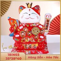 Mèo Thần Tài Nhật Bản Size Lớn 18inch Dùng Điện và Pin Quà Tặng Ý Nghĩa Khai Trương Tân Gia