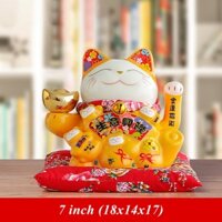 Mèo Thần Tài Sinh Ý Hưng Long Vàng (7inch) – TT19407