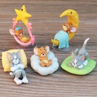 Mèo Và Chuột Tom Mèo Jerry Chuột Hình Đồ Chơi Trẻ Em Mô Hình Búp Bê Xe Trang Trí Bánh Nướng