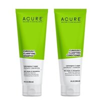 [Meoheo] Gội xả sạch tóc mỗi ngày Curiously Clarifying, Lemongrass + argan stem cell Acure Organics Shampoo Conditioner