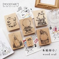 meo.hime 𓃠 Hãng moodtape - Con dấu gỗ vintage