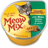 Meow Mix Tender Favorites Chicken & Liver 78g – Pate gà và gan