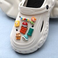 MEOWU Set 10-15 Phụ Kiện Charm Trang Trí Dép Crocs Nấm Mario Hoạt Hình Dễ Thương Mẫu Mới Nhất