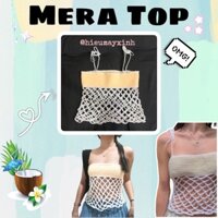 MERA TOP - áo len móc crochet phối lưới y2kstyle cực xinh