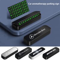 Mercedes Benz car aromatherapy kim loại biển số đỗ xe tạm thời ẩn đèn ngủ di chuyển biển số ô tô A-level C cấp độ E-level S AMG GLE GLA GLB GLE