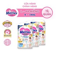 [Merries Cộng miếng Quần L44] Tã/Bỉm Quần Merries Nội Địa Nhật cộng miếng L44 (9-14kg)