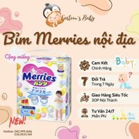 MERRIES Tã/Bỉm Nội Địa Nhật dán/quần thêm miếng cỡ S88/M68/M634/L50/XL44