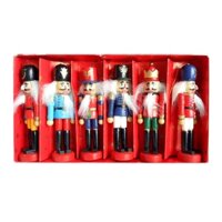 Merry Christmas Wooden Nutcracker Soldier Handcraft Puppet Room Wooden Pendant