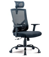Mesh Executive Chair High Back with Adjustable Headrest Armrest and Lumbar Support