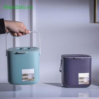 Met for Creative 2 Tầng Thùng Phân Có Tay Cầm Phân Ủ Xả Rác Thùng Tái Chế Cho Phế Liệu Trong Nhà Phân Ủ Contai