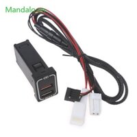 Met ForToyota QC3 0 Ổ cắm USB kép Sạc nhanh Bộ sạc ô tô Màn hình hiển thị Vôn kế LED