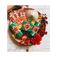 Mẹt Tết- mô hình bánh chưng bánh tét- nón lá- trang trí tết