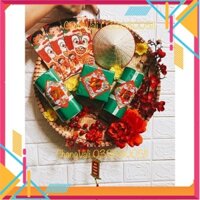 Mẹt Tết -mô hình bánh chưng bánh tét-nón lá- trang trí phi 40 - Kho Sỉ Tuyên Quang
