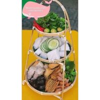 Mẹt tre tầng đựng xuất ăn bún đậu mắm tôm giá rẻ