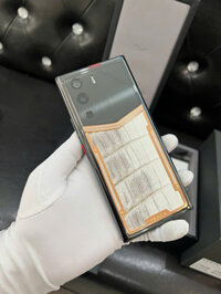 Meta Vertu Wed3 Gold Diamond Da Cá Sấu Bạch Tạng