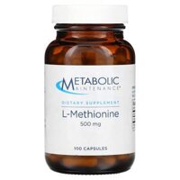 Metabolic Maintenance L-Methionine 500 mg 100 Capsules