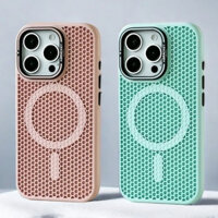 【Metal bracket/Cellular cooling/Matte acrylic hard case/Pink】ốp lưng compatible for iphone 12 13 14 15 16 pro max case