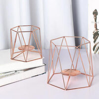 Metal Candle Holders Geometric HexagonCandle Holder Wedding Home Decor Tabletop Lantern