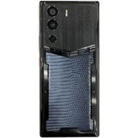 METAVERTU Basic Lizard Leather Gradient Blue With Clous De Paris