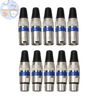 Metertryred 10 Chiếc XLR 3Pin Nam Nữ MIC Jack Cắm Âm Thanh Micro Dây Cáp Kết Nối VN
