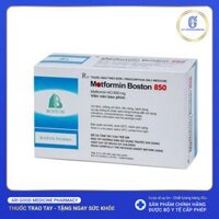 Metformin Boston 850 thuốc trị tiểu đường tuýp 2 (5 vỉ x 20 viên)