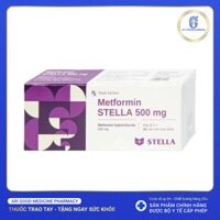 Metformin Stella 500mg trị đái tháo đường (3 vỉ x 10 viên)