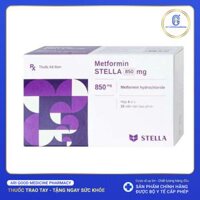 Metformin Stella 850mg trị đái tháo đường (4 vỉ x 15 viên)