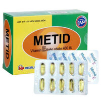 Metid, điều trị các dấu hiệu chính thiếu vitamin E