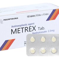 Metrex 2,5mg điều trị viêm khớp dạng thấp, khối u, vảy nến (hộp 100 viên)