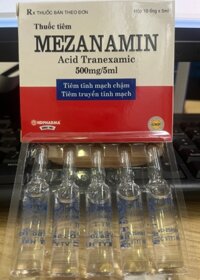Mezanamin-acid tranexamic 500mg/5ml hdpharma(hộp/10 ống/5ml-tiêm)