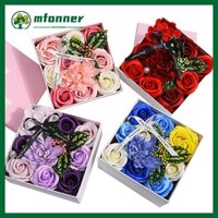 Mfonner xà phòng màu đẹp hộp quà tặng thực vật tinh dầu tắm xà phòng đám cưới ngày lễ tình nhân ngày nhà giáo