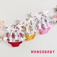 Mgg-bộ trang phục mùa hè cho bé gái Áo cổ chữ O tay ngắn + Quần Short PP màu trơn