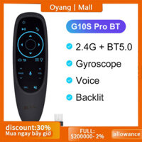 Mgo Điều khiển từ xa bằng giọng nói thông minh Chuột bay không dây 2.4g G10 G10s Pro Con quay hồi chuyển Ir Học tập Tương thích cho Android Tv Box