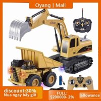 Mgo Điều Khiển Từ Xa Máy Xúc Điều Khiển Từ Xa Kỹ Thuật Xe Bánh Xích Xe Tải Đồ Chơi Mô Hình Cho Bé Trai Bé Gái Sinh Nhật Quà Giáng Quà Tặng