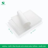 MGP - 100 tấm giấy Pelure trắng gói hàng, giấy chống ẩm 2 mặt mịn, giấy bọc hàng thời trang - Nhiều kích thước - MGP03 - 30x50 cm