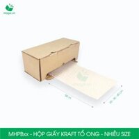MHPB - Hộp giấy Kraft tổ ong chống sốc thay thế bóng khí xốp hơi đóng hàng - Nhiều màu - Nhiều kích thước - Màu trắng - 20cm x 50m