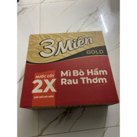 Mì 3 Miền glod một thùng 30 gói 1 gói 75g loại mì bò hầm rau thơm