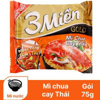 Mì 3 Miền Gold chua cay Thái 75g Thùng 30 gói