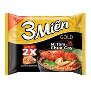 Mì 3 Miền Gold tôm chua cay đặc biệt gói 75g