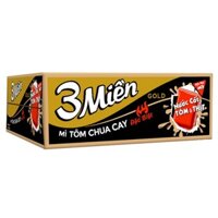 Mì 3 Miền Gold tôm chua cay đặc biệt.30 gói x 75g