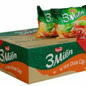 Mì 3 miền tôm chua cay 65g - Thùng 30 gói