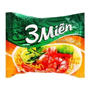 Mì 3 miền tôm chua cay 65g - Thùng 30 gói